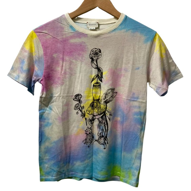 Gucci Yuko Higuchi Collaboration Rabbit Tie-Dye T-Shirt Kids Size 12 Multicolor