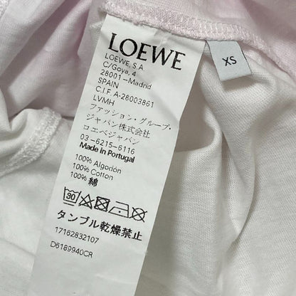 Loewe Gingham Check Logo Print Asymmetrical Docking T-Shirt Size XS Multicolor