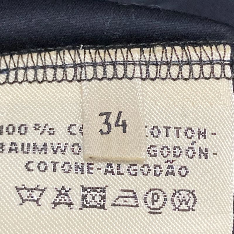 Hermes Embroidered Pocket Crew Neck T-Shirt Size 34 Black Women's Used