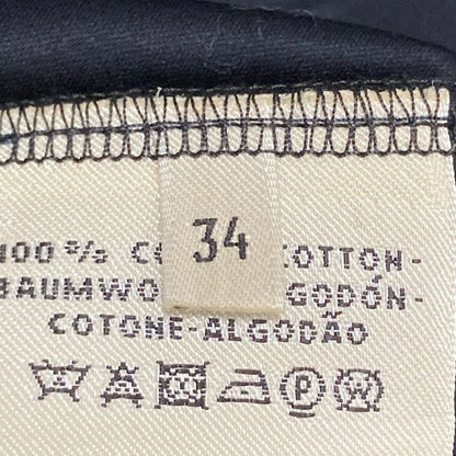 Hermes Embroidered Pocket Crew Neck T-Shirt Size 34 Black Women's Used