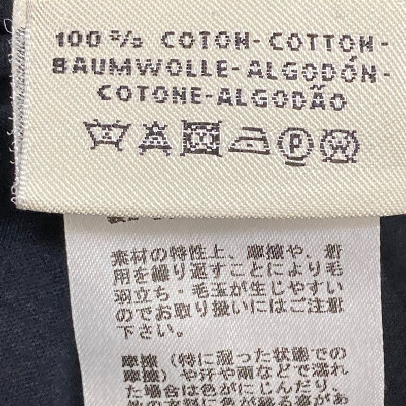 Hermes Embroidered Pocket Crew Neck T-Shirt Size 34 Black Women's Used