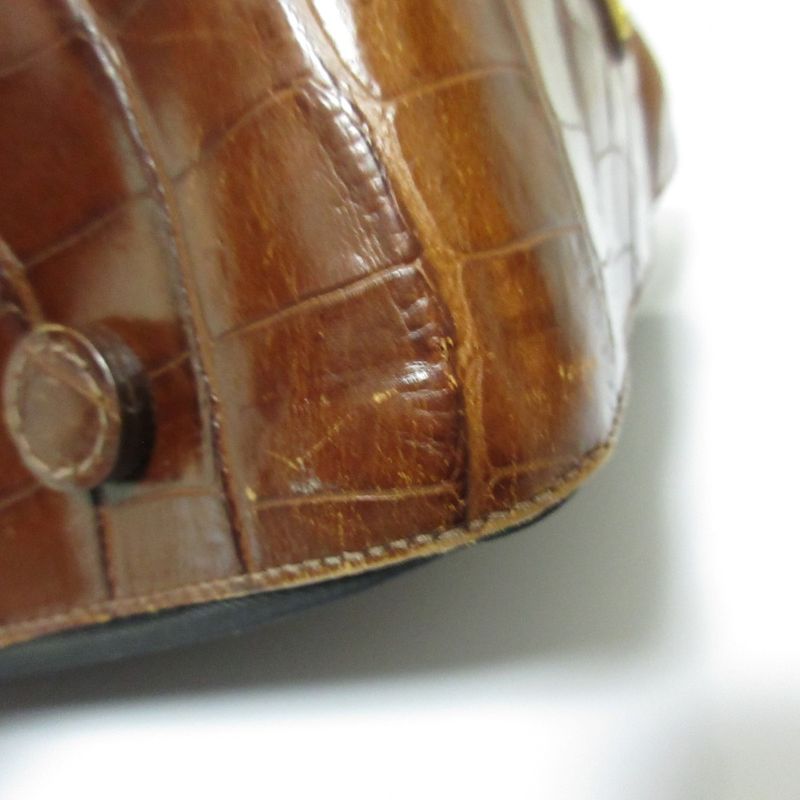 Good Prada Nylon and Leather Handbag Black Brown Women's Used