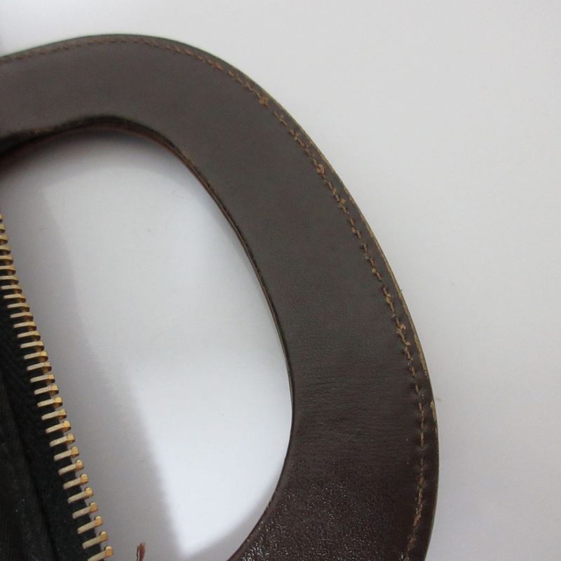 Good Prada Nylon and Leather Handbag Black Brown Women's Used