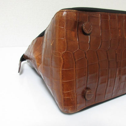 Good Prada Nylon and Leather Handbag Black Brown Women's Used