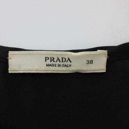 Prada Silk Satin Tiered Tank Top Size 38 Black Women's Used