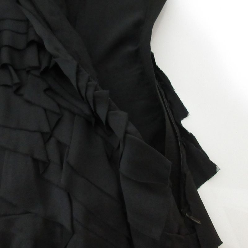 Prada Silk Satin Tiered Tank Top Size 38 Black Women's Used