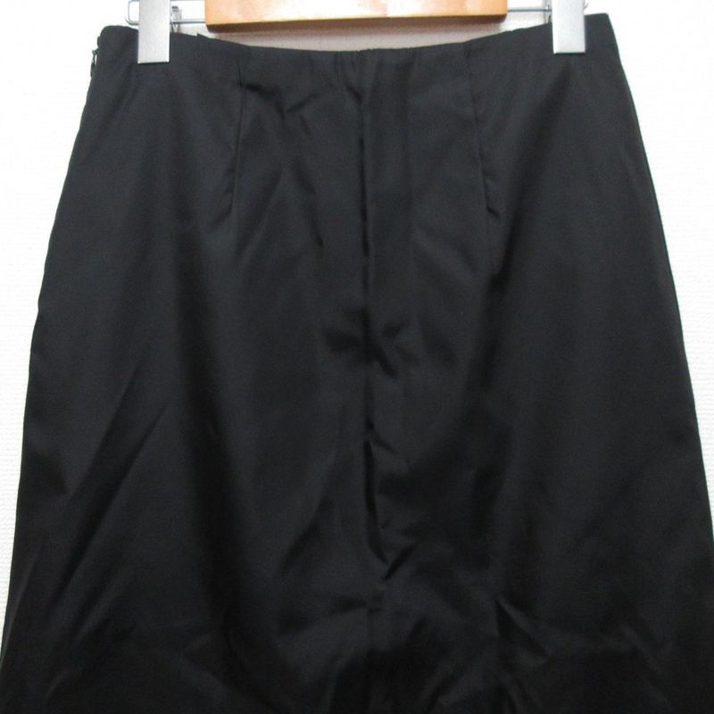 Prada Nylon Ruffle Skirt Size 38 Black Women's Used