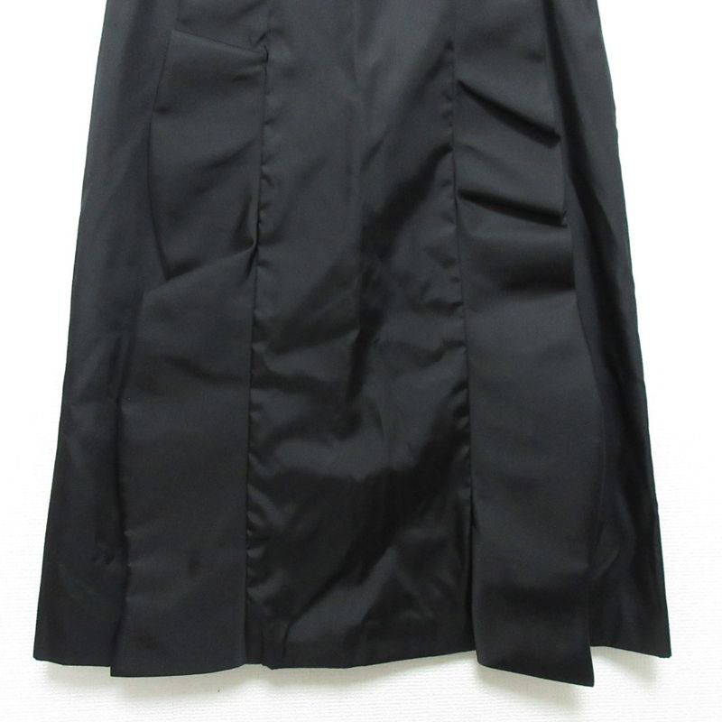 Prada Nylon Ruffle Skirt Size 38 Black Women's Used