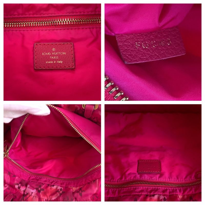 Louis Vuitton Ikat Flower Noe Full MM Rose Andian Pink Gold Hardware Nylon Tote