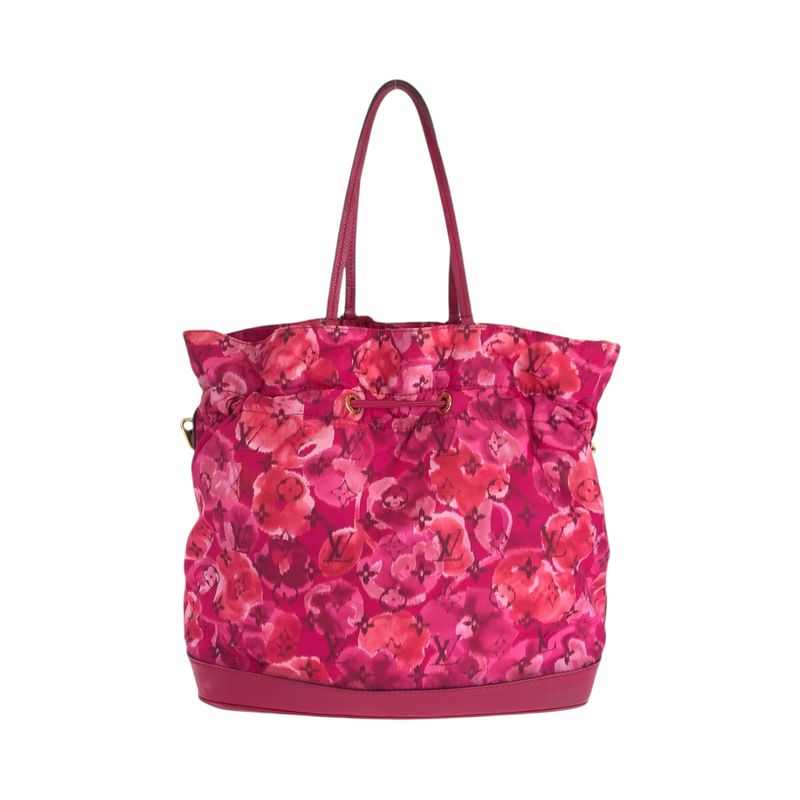 Louis Vuitton Ikat Flower Noe Full MM Rose Andian Pink Gold Hardware Nylon Tote