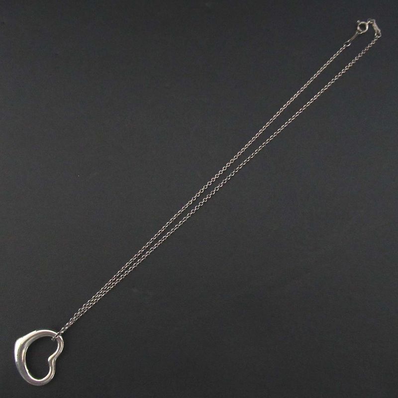 Tiffany & Co Tiffany & Co Elsa Peretti Open Heart Necklace Pendant 925sv Silver