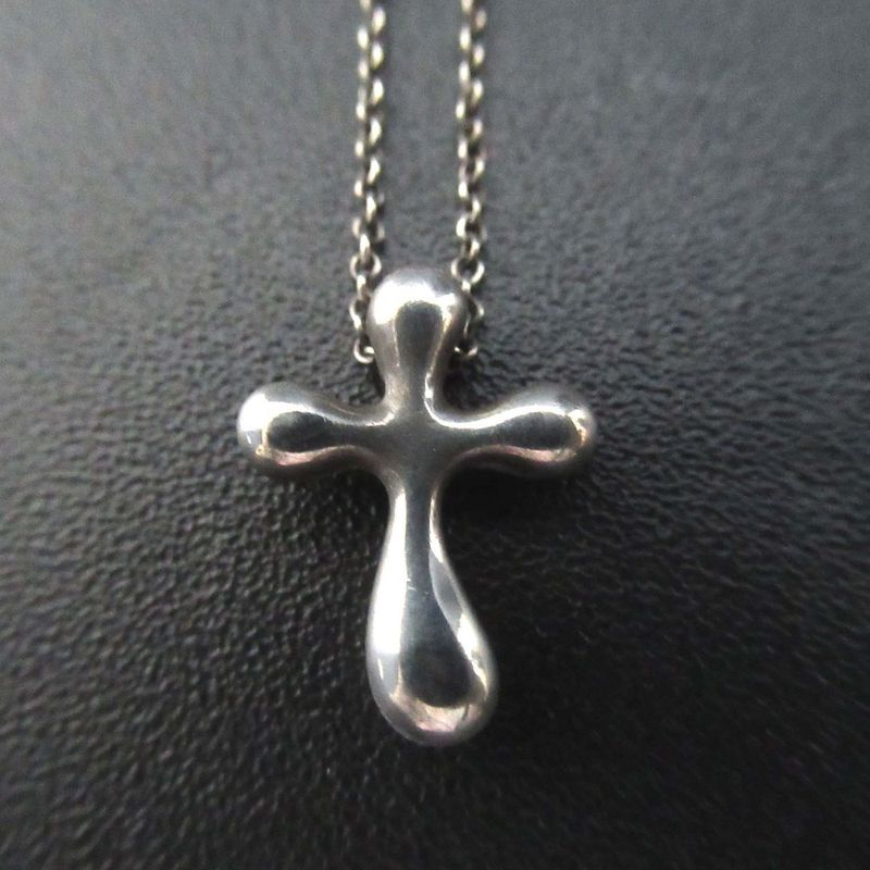 Tiffany & Co Tiffany & Co Elsa Peretti Small Cross Necklace Pendant 925sv
