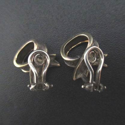 Tiffany & Co Tiffany & Co Vintage Ribbon Clip Earrings 750×925sv Gold×silver