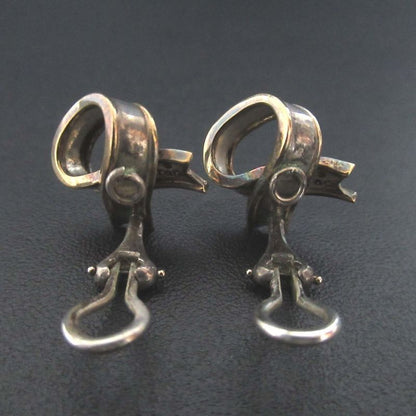 Tiffany & Co Tiffany & Co Vintage Ribbon Clip Earrings 750×925sv Gold×silver