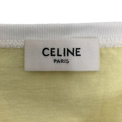 Celine Je T'aime Print Ringer T-Shirt XS Size Light Yellow Ladies Used