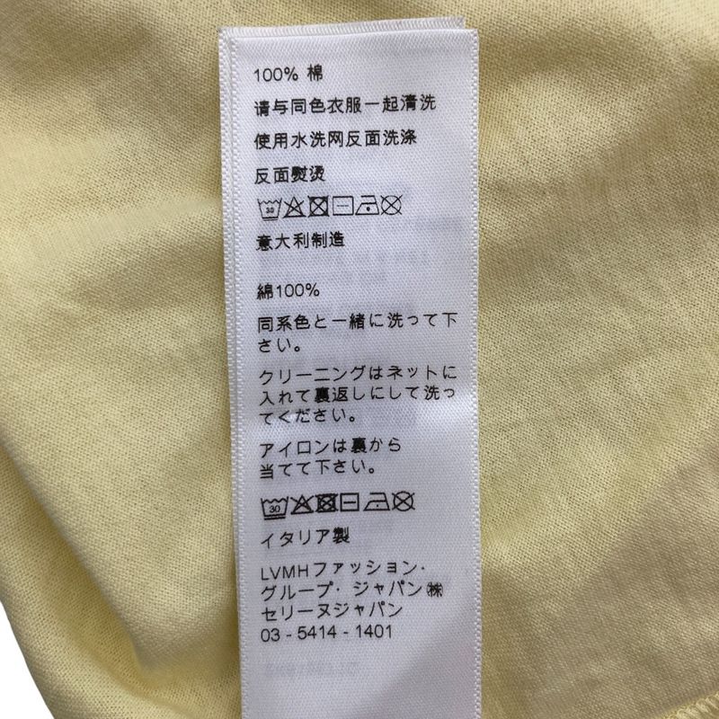Celine Je T'aime Print Ringer T-Shirt XS Size Light Yellow Ladies Used