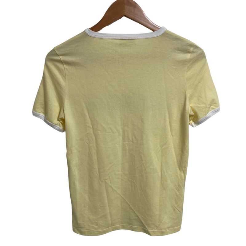 Celine Je T'aime Print Ringer T-Shirt XS Size Light Yellow Ladies Used