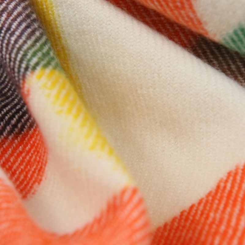 23ss Hermes Ikat Zigzag Cashmere Scarf Multicolor Women's Used Used