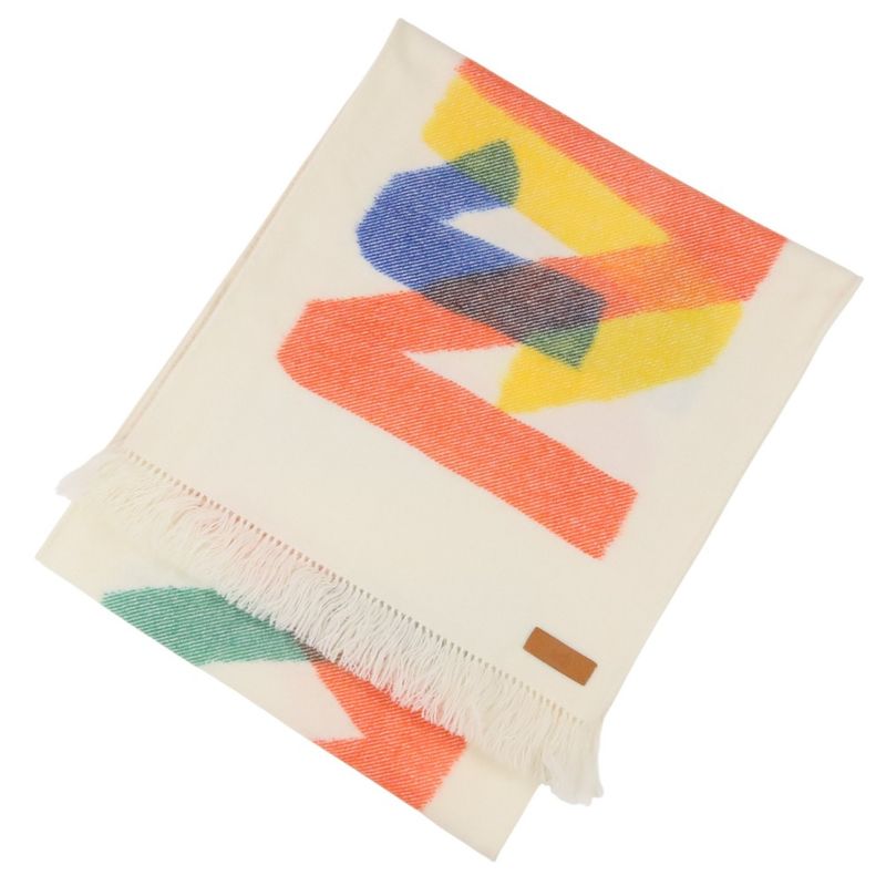 23ss Hermes Ikat Zigzag Cashmere Scarf Multicolor Women's Used Used