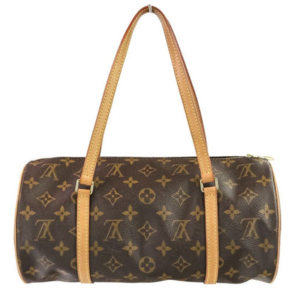 Louis Vuitton Monogram Papillon 30 Tube Shape Handbag M51385 Marron Brown
