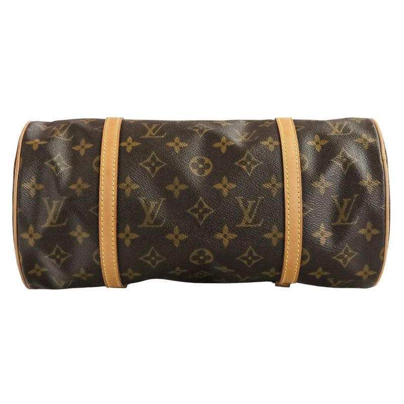 Louis Vuitton Monogram Papillon 30 Tube Shape Handbag M51385 Marron Brown