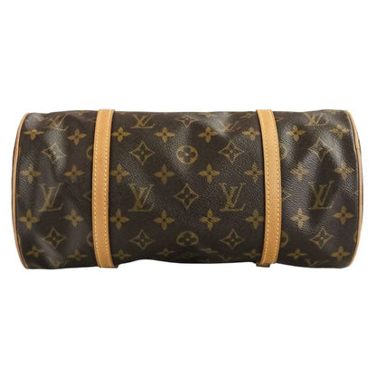 Louis Vuitton Monogram Papillon 30 Tube Shape Handbag M51385 Marron Brown