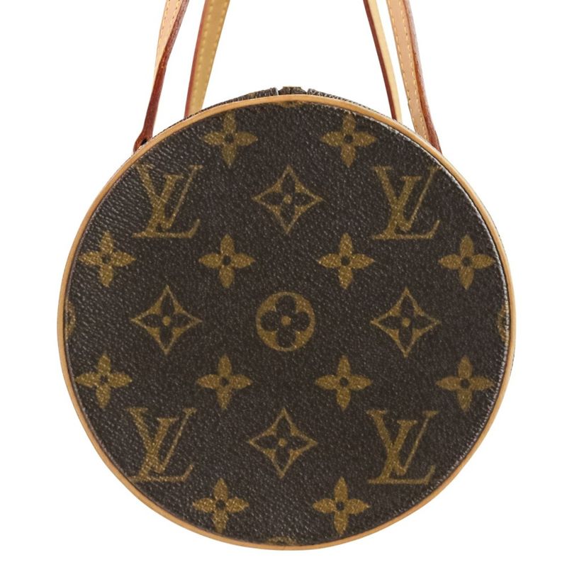 Louis Vuitton Monogram Papillon 30 Tube Shape Handbag M51385 Marron Brown