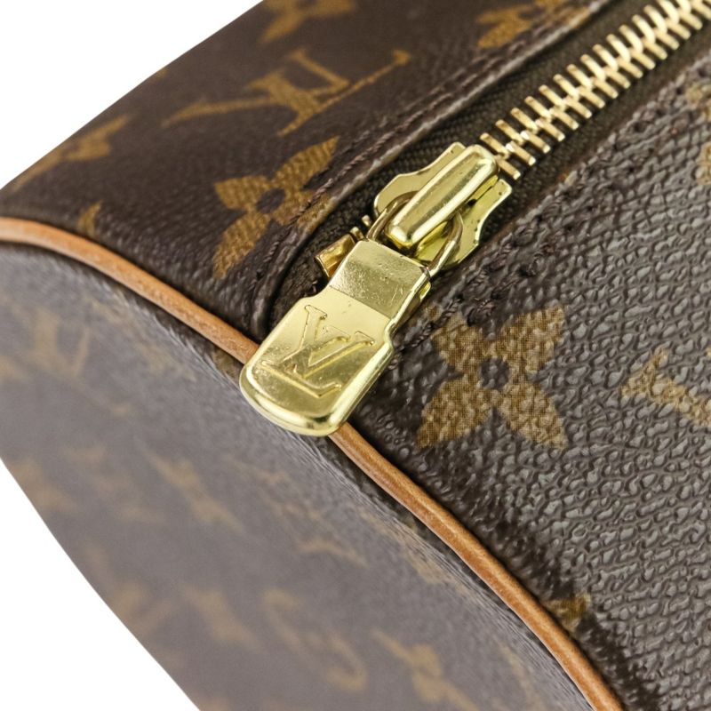 Louis Vuitton Monogram Papillon 30 Tube Shape Handbag M51385 Marron Brown