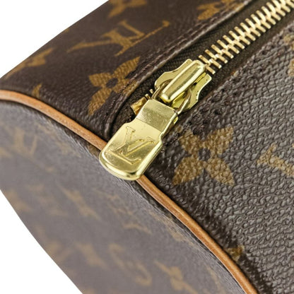 Louis Vuitton Monogram Papillon 30 Tube Shape Handbag M51385 Marron Brown