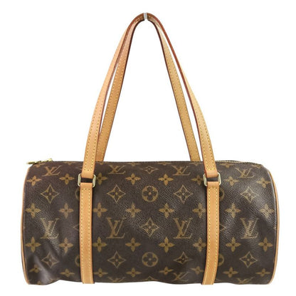 Louis Vuitton Monogram Papillon 30 Tube Shape Handbag M51385 Marron Brown