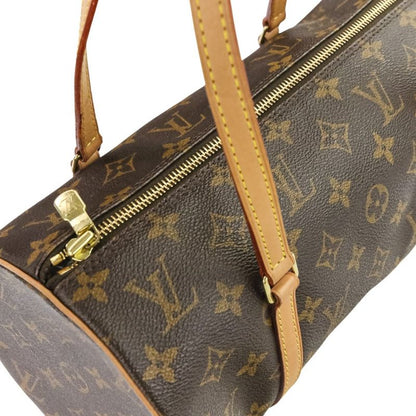 Louis Vuitton Monogram Papillon 30 Tube Shape Handbag M51385 Marron Brown