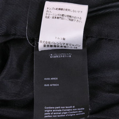 Balenciaga Lamb Leather Double Riders Jacket 34 Black Ladies Used