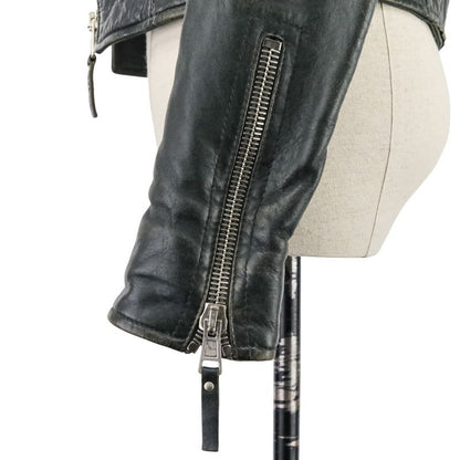 Balenciaga Lamb Leather Double Riders Jacket 34 Black Ladies Used