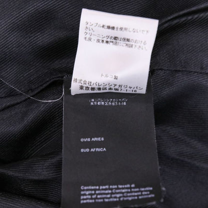 Balenciaga Lamb Leather Double Riders Jacket 34 Black Ladies Used