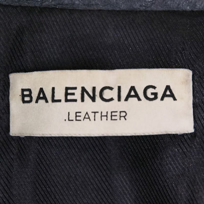 Balenciaga Lamb Leather Double Riders Jacket 34 Black Ladies Used