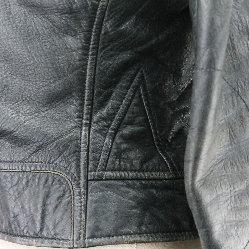 Balenciaga Lamb Leather Double Riders Jacket 34 Black Ladies Used