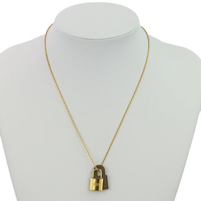 Hermes Eau Kelly Pendant Necklace Etoupe Gold Color Ladies Used