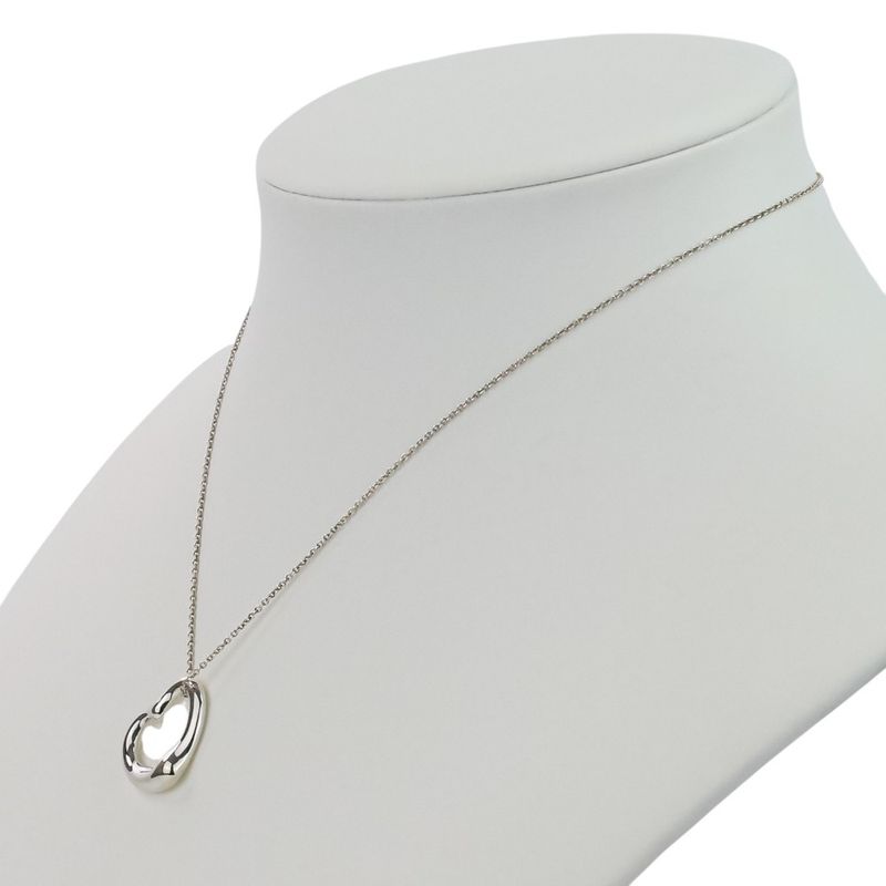 Tiffany & Co Tiffany & Co Large Open Heart Necklace 925 Silver Ladies Used