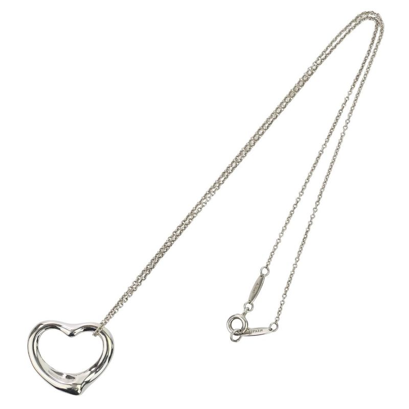 Tiffany & Co Tiffany & Co Large Open Heart Necklace 925 Silver Ladies Used
