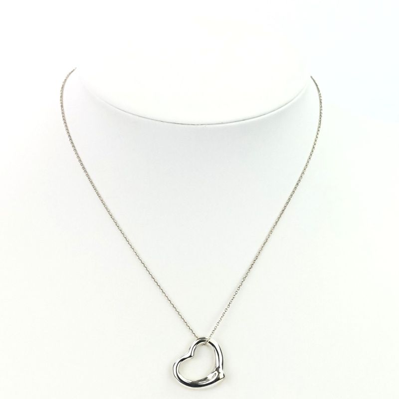 Tiffany & Co Tiffany & Co Large Open Heart Necklace 925 Silver Ladies Used