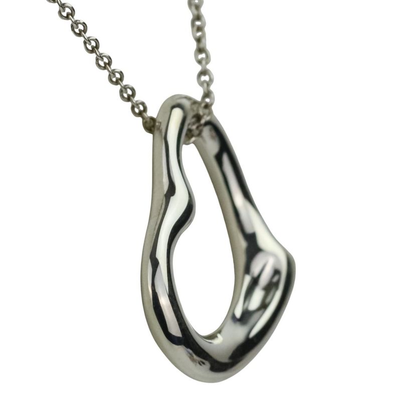 Tiffany & Co Tiffany & Co Large Open Heart Necklace 925 Silver Ladies Used