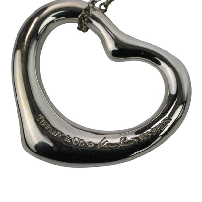 Tiffany & Co Tiffany & Co Large Open Heart Necklace 925 Silver Ladies Used