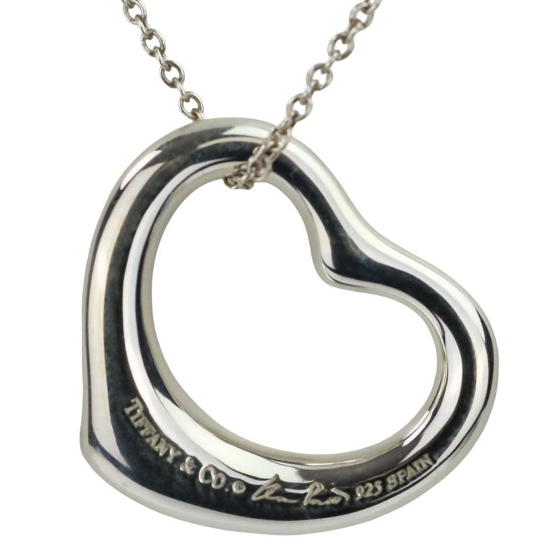 Tiffany & Co Tiffany & Co Large Open Heart Necklace 925 Silver Ladies Used
