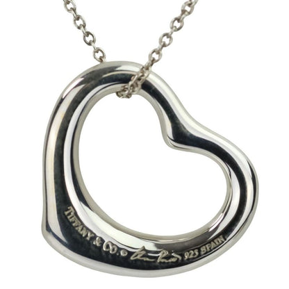 Tiffany & Co Tiffany & Co Large Open Heart Necklace 925 Silver Ladies Used