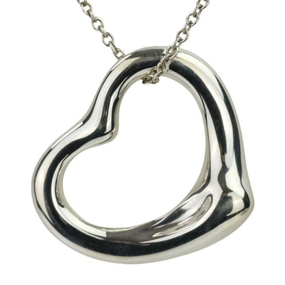 Tiffany & Co Tiffany & Co Large Open Heart Necklace 925 Silver Ladies Used