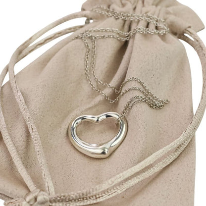 Tiffany & Co Tiffany & Co Large Open Heart Necklace 925 Silver Ladies Used