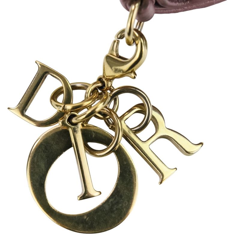 Christian Dior Lady Dior Canaje Lotus Wallet Trifold Wallet Lavender Ladies Used