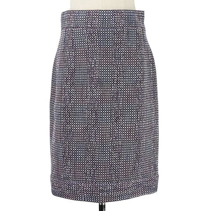 09p Chanel Tweed Jacket Skirt Setup P35404 Size 38 Purple Ladies Used