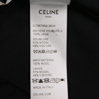 Celine Pin Detail Pleated Wool Wrap Skirt 2j786746w Size 36 Grey Ladies Used