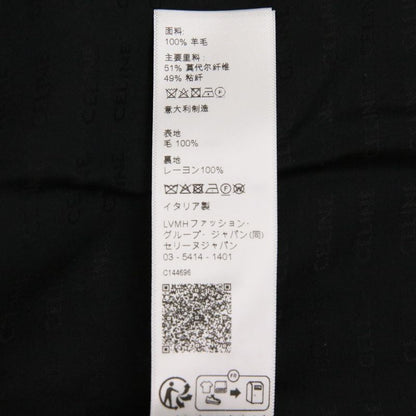 Celine Pin Detail Pleated Wool Wrap Skirt 2j786746w Size 36 Grey Ladies Used